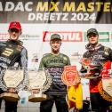 Tageswertung beim ADAC MX Masters v.l.n.r.: Maximilian Spies ( Deutschland / KTM / Kosak Racing Team / ADAC Berlin Brandenburg e.V. ), Maximilian Nagl ( Deutschland / Honda / KMP Honda Racing powered by Krettek ) und Jordi Tixier ( Frankreich / Honda / KM