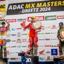 Tageswertung beim ADAC MX Junior Cup 125 v.l.n.r.: Dean Gregoire ( Niederlande / KTM / Schmicker Racing ), Maximilian Ernecker ( Österreich / GasGas / F4E GASGAS Junior Racing ) und Aron Katona ( Ungarn / KTM / HTS Team )