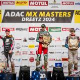 Tageswertung der ADAC MX Youngster Cup v.l.n.r.: Bradley Mesters ( Niederlande / KTM / Kosak Racing Team ), Dave Kooiker ( Niederlande / KTM / Schmicker Racing ) und Nico Greutmann ( Schweiz / Husqvarna / Cat Moto Bauerschmidt Husqvarna )