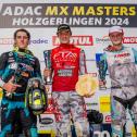 Tageswertung beim ADAC MX Youngster Cup v.l.n.r.: Ryan Alexanderson ( Australien / KTM / WZ-Racing ), Nico Greutmann ( Schweiz / Husqvarna / Cat Moto Bauerschmidt Husqvarna ) und Jaroslav Katrinak ( Slowakei / GasGas / MRA Racing Team )