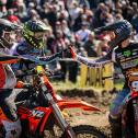 Quentin Prugnieres ( Frankreich / KTM / WZ‐RACING KTM ), Lyonel Reichl ( Schweiz / Husqvarna / BAUERSCHMIDT HUSQVARNA ) und Maximilian Ernecker ( Österreich / KTM / SIXTYSEVEN RACING TEAM HUSQVARNA ) beim ADAC MX Youngster Cup