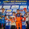 Tageswertung beim ADAC MX Junior Cup 125 v.l.n.r.: Ricardo Bauer ( Österreich / KTM / MSC IMBACH MX RACING TEAM ), Moritz Ernecker ( Österreich / KTM / KTM SARHOLZ RACING TEAM ), Emil Ziemer ( Schweiz / KTM ) und Ian Ampoorter ( Belgien / GasGas / F4E GAS