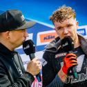 Fynn-Niklas Tornau ( Deutschland / Husqvarna / HM RACING HELGE MÜHLENA ) beim ADAC MX Masters im Interview mit Moderator Jan Uttich, ADAC Crew