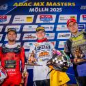 Das Gesamtpodium aus Mölln (v.l.): Max Nagl, Noah Ludwig, Roan Van de Moosdijk
