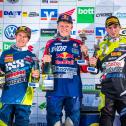 ADAC MX Masters, Gaildorf, Jeremy Seewer ( Suzuki / Schweiz ), Nathan Watson ( Husqvarna / Großbritannien ), Dennis Ullrich ( Suzuki / Deutschland )