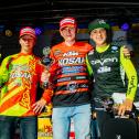 2018, Holzgerlingen, Tagessiegerehrung beim ADAC MX Junior Cup 85ccm v.l.n.r.: Nick Domann (Deutschland/KTM/Kosak Racing Team), Camden Mc Lellan (Südafrika/KTM/Kosak Racing Team) und Liam Everts (Belgien/KTM)