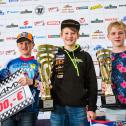 ADAC MX Junior Cup, Möggers, Mike Gwerder ( Husqvarna / Schweiz ), Maksim Kraev ( KTM / Russland ) und Cameron Turow ( KTM / Südafrika )