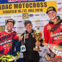 ADAC MX Masters, Tensfeld, Kevin Strijbos ( Suzuki / Belgien ), Arminas Jasikonis ( Suzuki / Litauen ), Harry Everts