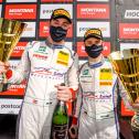 Audi-Pilot Christopher Haase (r., mit Teamkollege Max Hofer) gewann bereits vier Mal in Sachsen