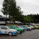 Auf der Panzerplatte drehten 20 historische Rallye-Golf aus Privatbesitz einige Demo-Runden – pilotiert von ehemaligen Rallye-Größen. 
