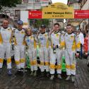 Strahlende Sieger: Das Podest des ADAC Opel Rallye Cup in Thüringen