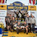 Eine starke Mannschaft: Das ADAC Opel Rally Junior Team feiert den JERC-Titel von Laurent Pellier und Marine Pelamourgues