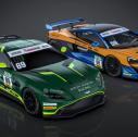 British Racing Green und Papaya-Orange: Der Aston Martin Vantage GT4 und der McLaren 570S GT4 - Urheber: Berzerk Design