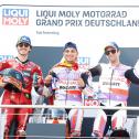 Das MotoGP-Podium vom Sachsenring