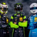 Thomas Preining, Mirko Bortolotti und Ricardo Feller (l-r) wollen die DTM-Krone