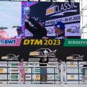 DTM Classic: Scheer, Rupp und Aaskov feiern nach Rennen eins auf dem Podium
