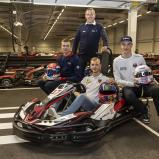 ADAC Motorsportchef Thomas Voss mit Maximilian Paul, Mick Wishofer und Jan Marschalkowski