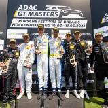Das Podium vom ADAC GT Masters-Sonntagsrennen