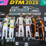 Das Podium des vierten ADAC GT Masters-Saisonrennens 