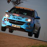 Im Tiefflug zum Titel im ADAC Opel Rallye Cup 2017: Tom Kristensson/Henrik Appelskog