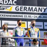 Das Podium am Sonntag bei der ADAC GT4 Germany auf dem Hockenheimring